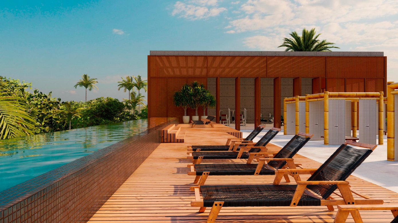 Beach club pool